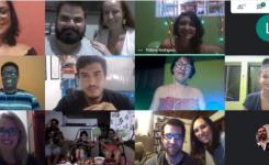 A obra contou com lan�amento virtual, realizado pela plataforma Google Meet, onde os poetas declamaram poemas de sua autoria