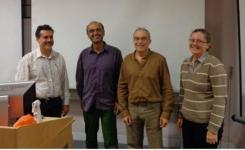 Da esquerda para a direita, Prof. Britaldo Soares Filho (UFMG), Prof. Yadvinder Singh Malhi (University of Oxford), Prof. Ben Hur Marimon Junior (Unemat-NX) e Prof Beatriz Schwantes Marimon (Unemat-NX).