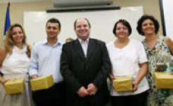 Equipe da Unemat em noite de premiao. Edson Rodrigues/Secom-MT